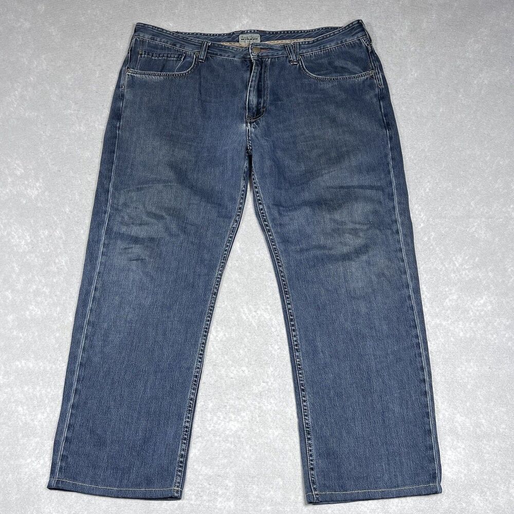 Tommy Bahama Jeans 40 Dark Blue Standard Pants Denim Stretch Cotton Tencel